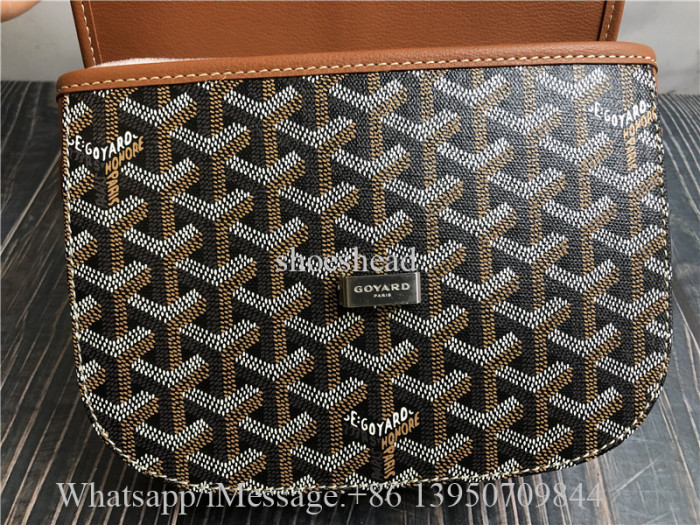 Original Goyard Belvedere II Messenger Bag Coated Canvas MM  Black Brown