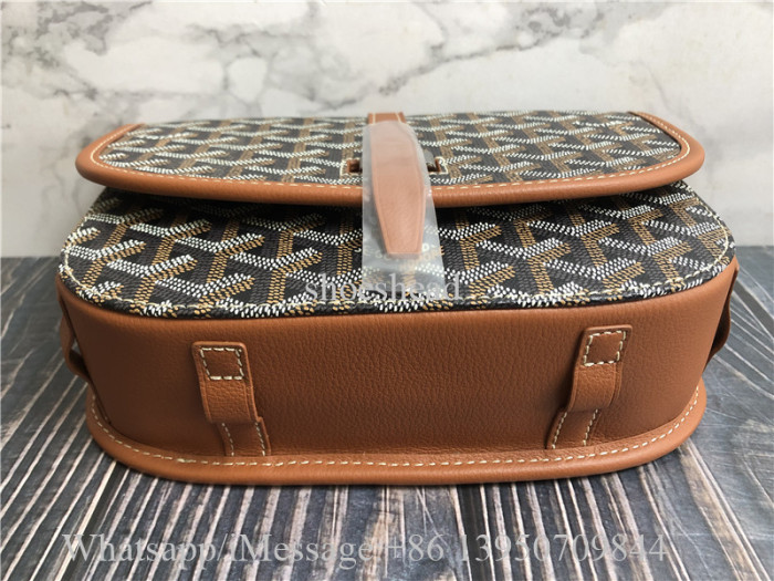 Original Goyard Belvedere II Messenger Bag Coated Canvas MM  Black Brown