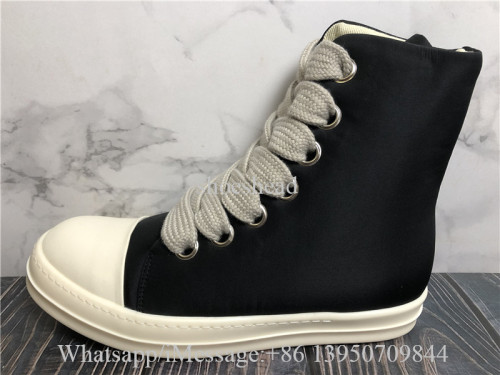 Rick Owens Drkshdw Black Hollywood Jumbo Lace Puffer Sneakers