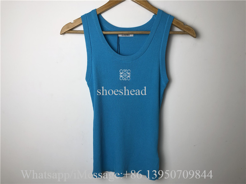 Loewe Sleeveless Blue Sweatershirt