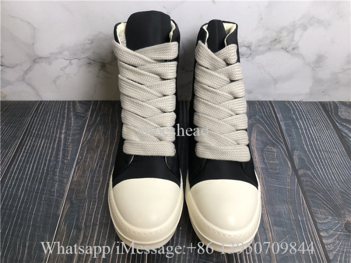 Rick Owens Drkshdw Black Hollywood Jumbo Lace Puffer Sneakers