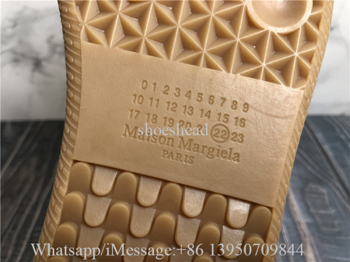Maison Margiela Replica Leather And Suede Sneakers Black