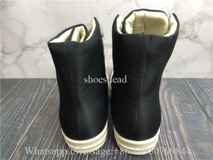 Rick Owens Drkshdw Black Hollywood Jumbo Lace Puffer Sneakers