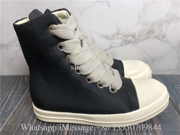 Rick Owens Drkshdw Black Hollywood Jumbo Lace Puffer Sneakers