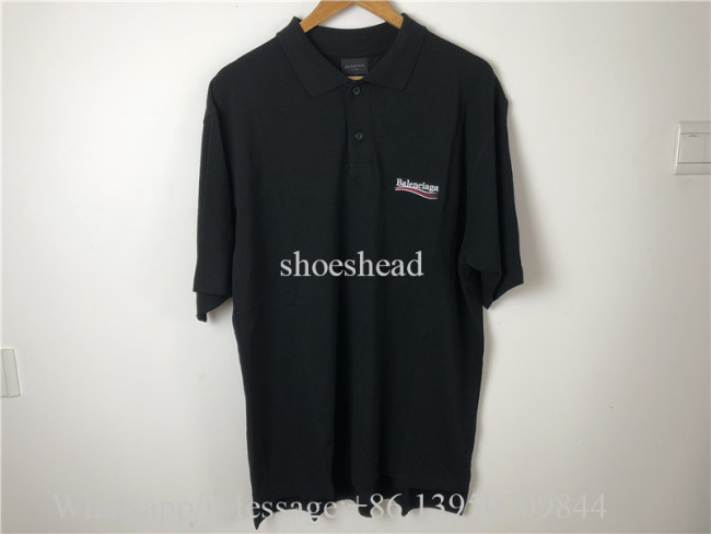 Balenciaga Polo Black Tee Shirt