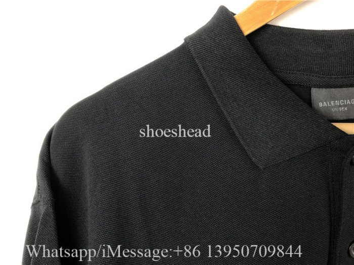 Balenciaga Polo Black Tee Shirt