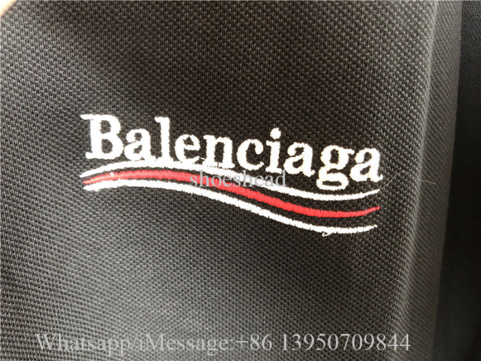 Balenciaga Polo Black Tee Shirt