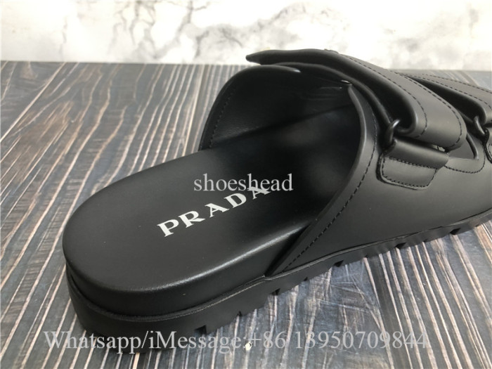 Prada Leather Strap Sandals