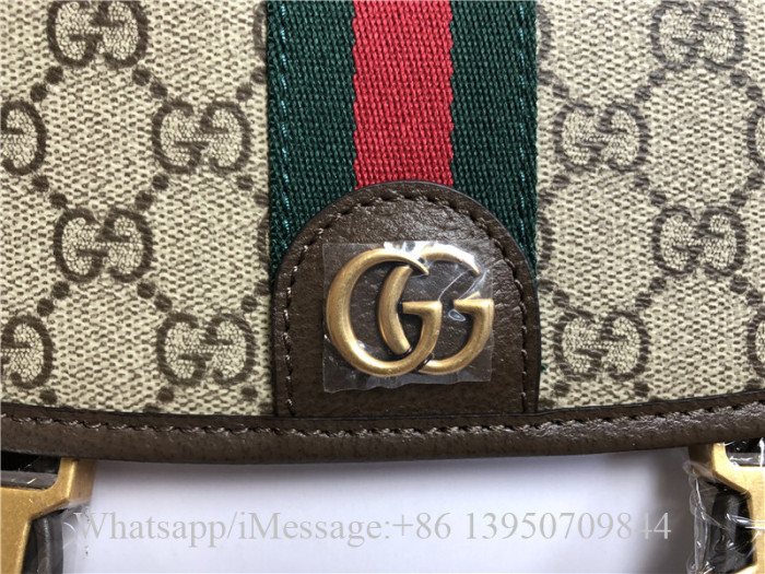 Original Gucci Ophidia Large Backpack In Beige And Dark Brown Fabric