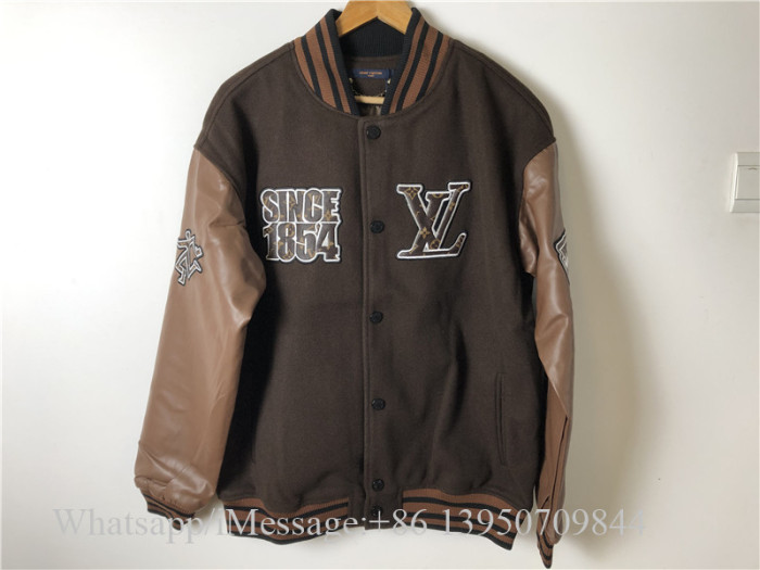 Louis Vuitton Brown Wool Varsity Jacket