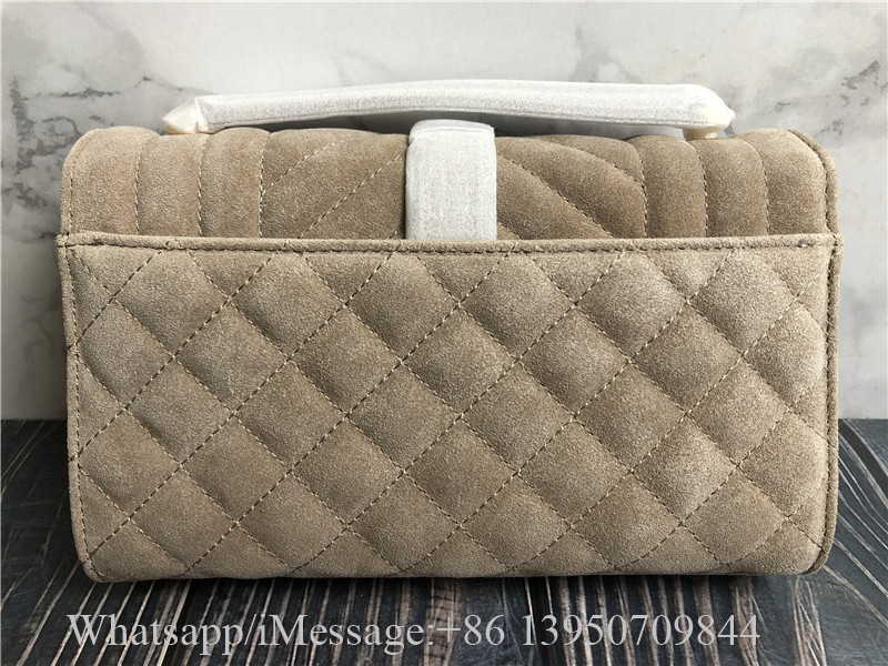 Original YSL Saint Laurent Medium Monogram Envelope Matelasse Suede Shoulder Bag