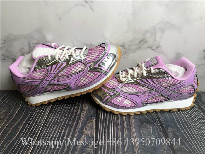Bottega Veneta Orbit Sneaker Gloss Pink Silver