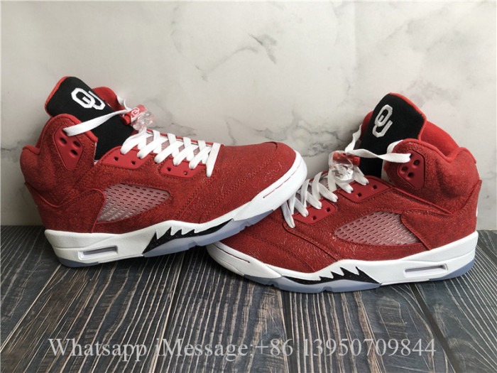 Air Jordan 5 PE Oklahoma Sooners Red
