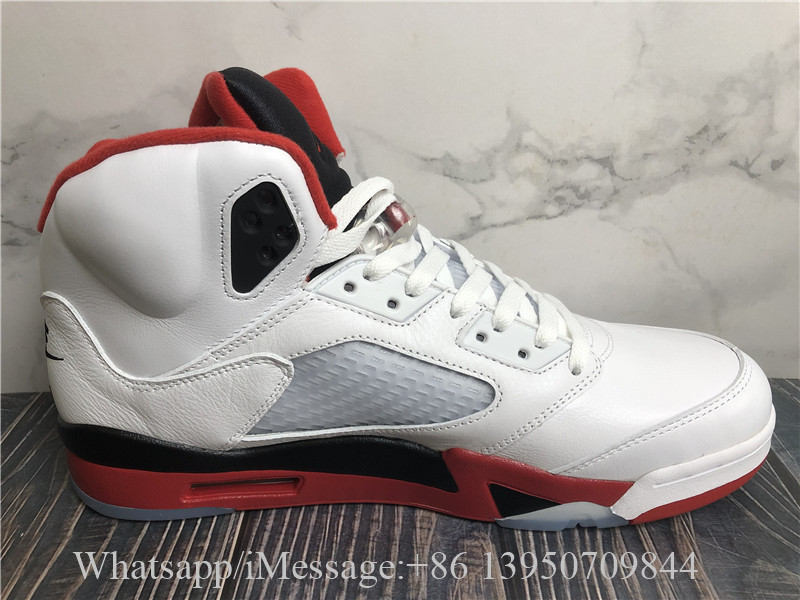 Air Jordan 5 Fire Red Black Tongue