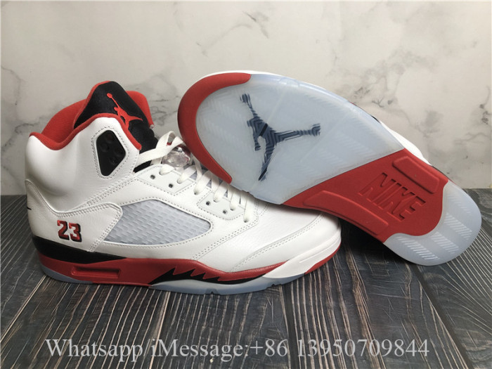 Air Jordan 5 Fire Red Black Tongue