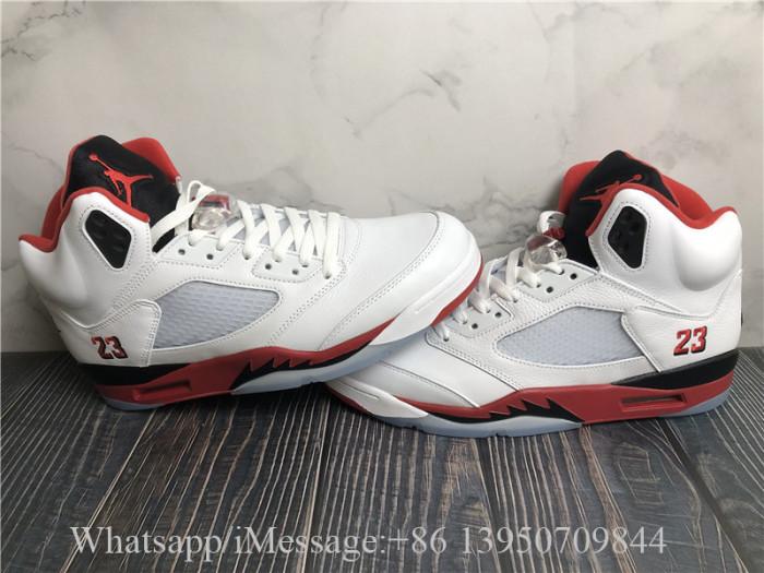 Air Jordan 5 Fire Red Black Tongue