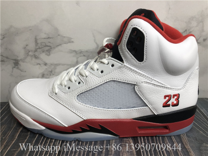 Air Jordan 5 Fire Red Black Tongue