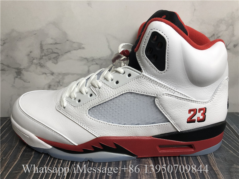 Air Jordan 5 Fire Red Black Tongue