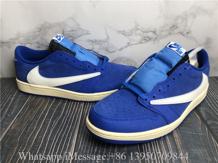 Travis Scott x Air Jordan 1 Low OG Blue White