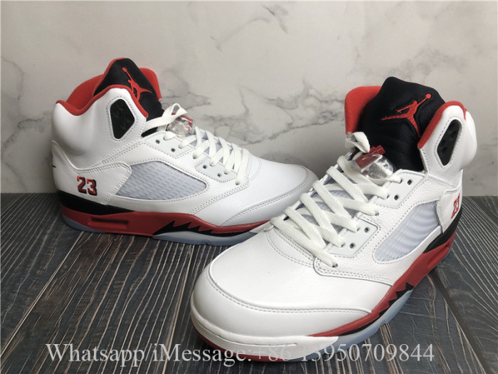Air Jordan 5 Fire Red Black Tongue