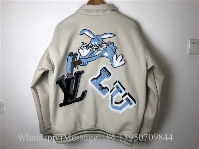 Louis Vuitton Beige Wool Varsity Jacket
