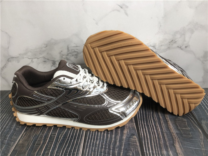 Bottega Veneta Orbit Metallic Sneaker Fondant Silver