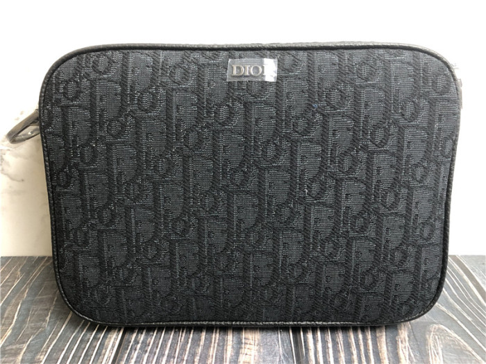 Original Dior Saddle Triple Pouch Black Dior Oblique Jacquard Bag