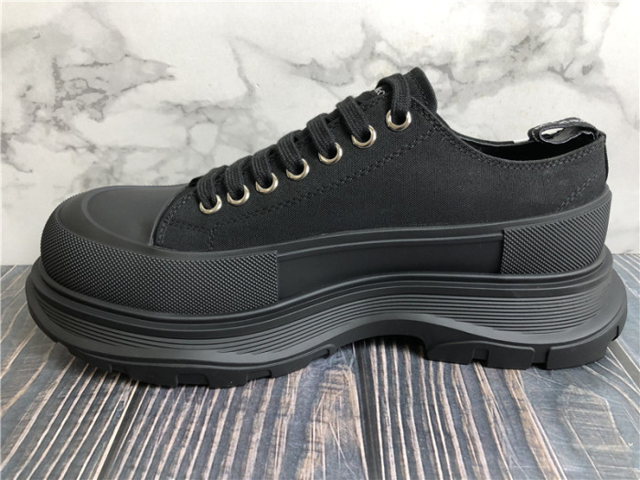 Alexander McQueen Tread Slick Low Lace Up Graffiti Black Sneaker