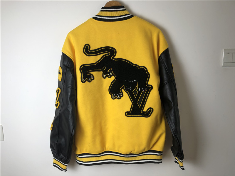 Louis Vuitton Graphic Print Varsity Jacket Yellow