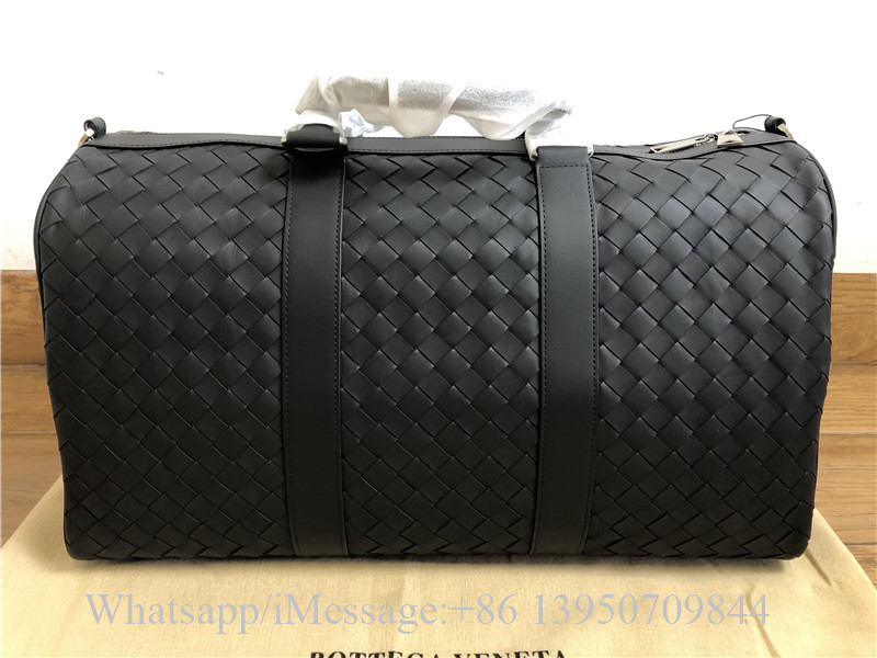 Original Bottega Veneta Large Intrecciato Duffle In Black