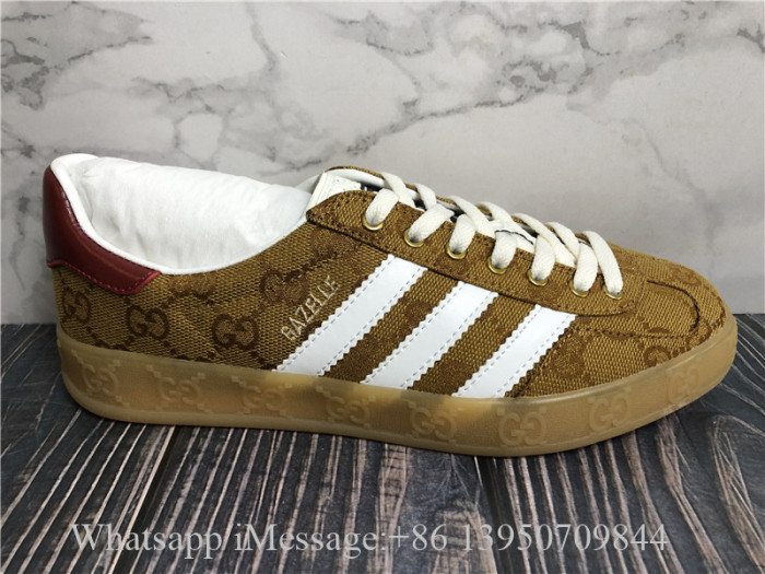 Gucci x Adidas Gazelle GG Monogram Gum Sneaker