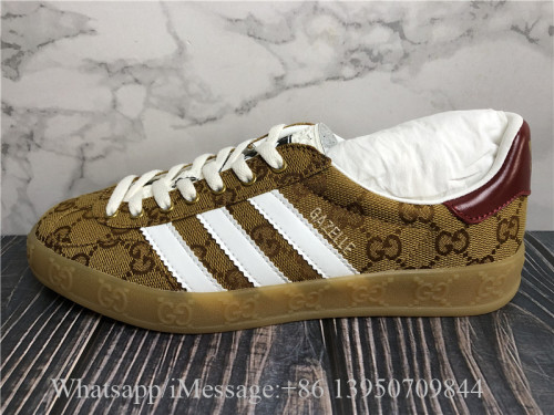 Gucci x Adidas Gazelle GG Monogram Gum Sneaker