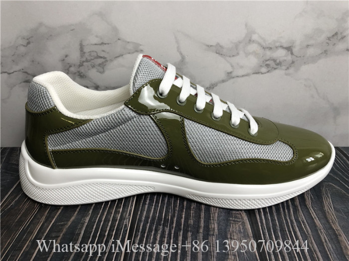 Prada America's Cup Soft Rubber And Bike Fabric Sneaker Loden Green
