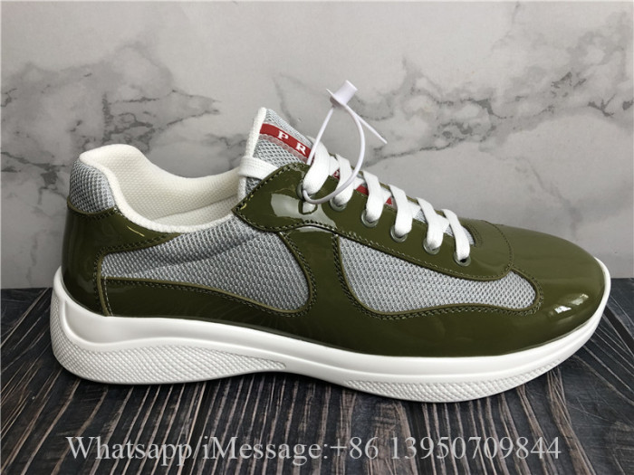 Prada America's Cup Soft Rubber And Bike Fabric Sneaker Loden Green