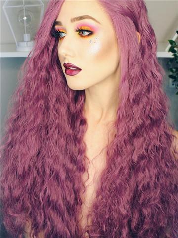 red purple wig