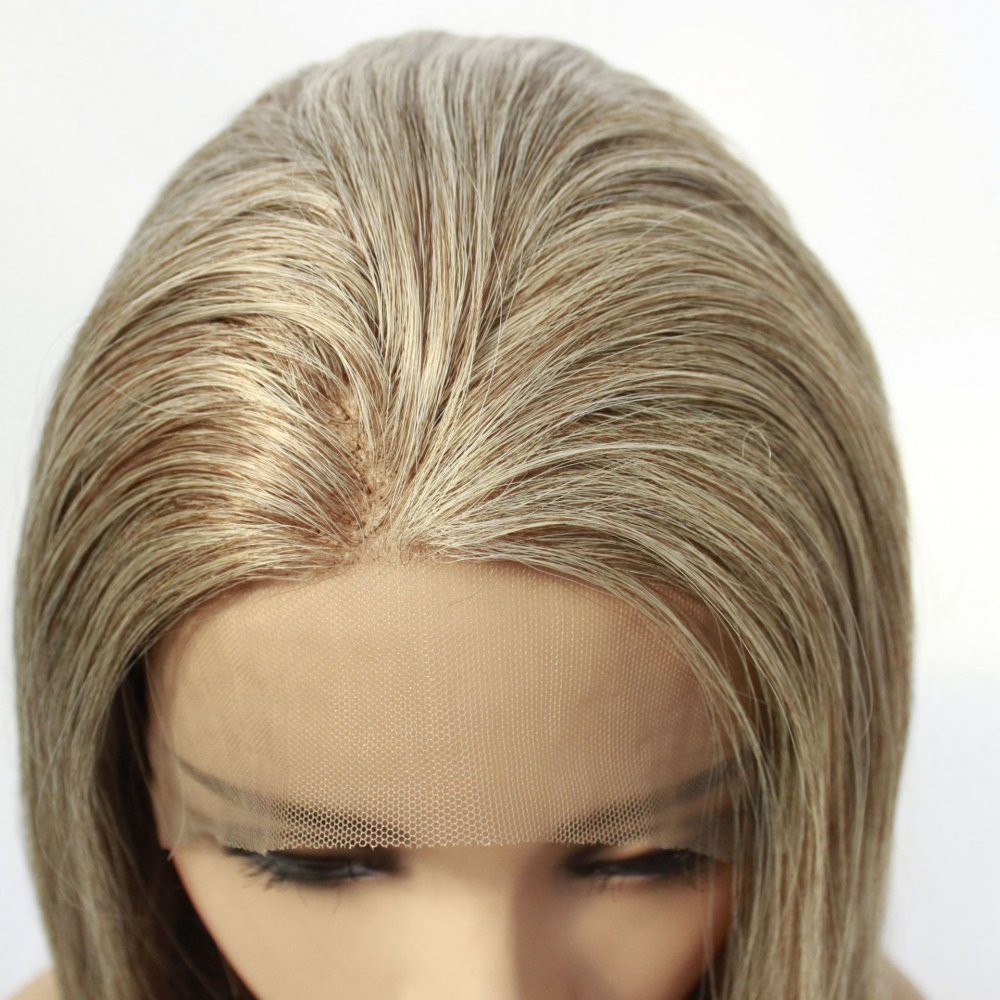 Us 47 99 Short Lace Front Bob Gold Wigs Short Silky Straight
