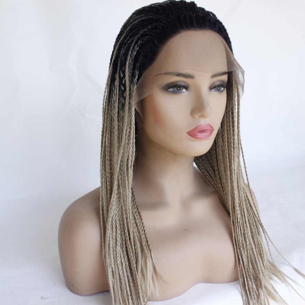 Us 79 69 3 Twists Braided Lace Wigs Ombre Natural Hairline With
