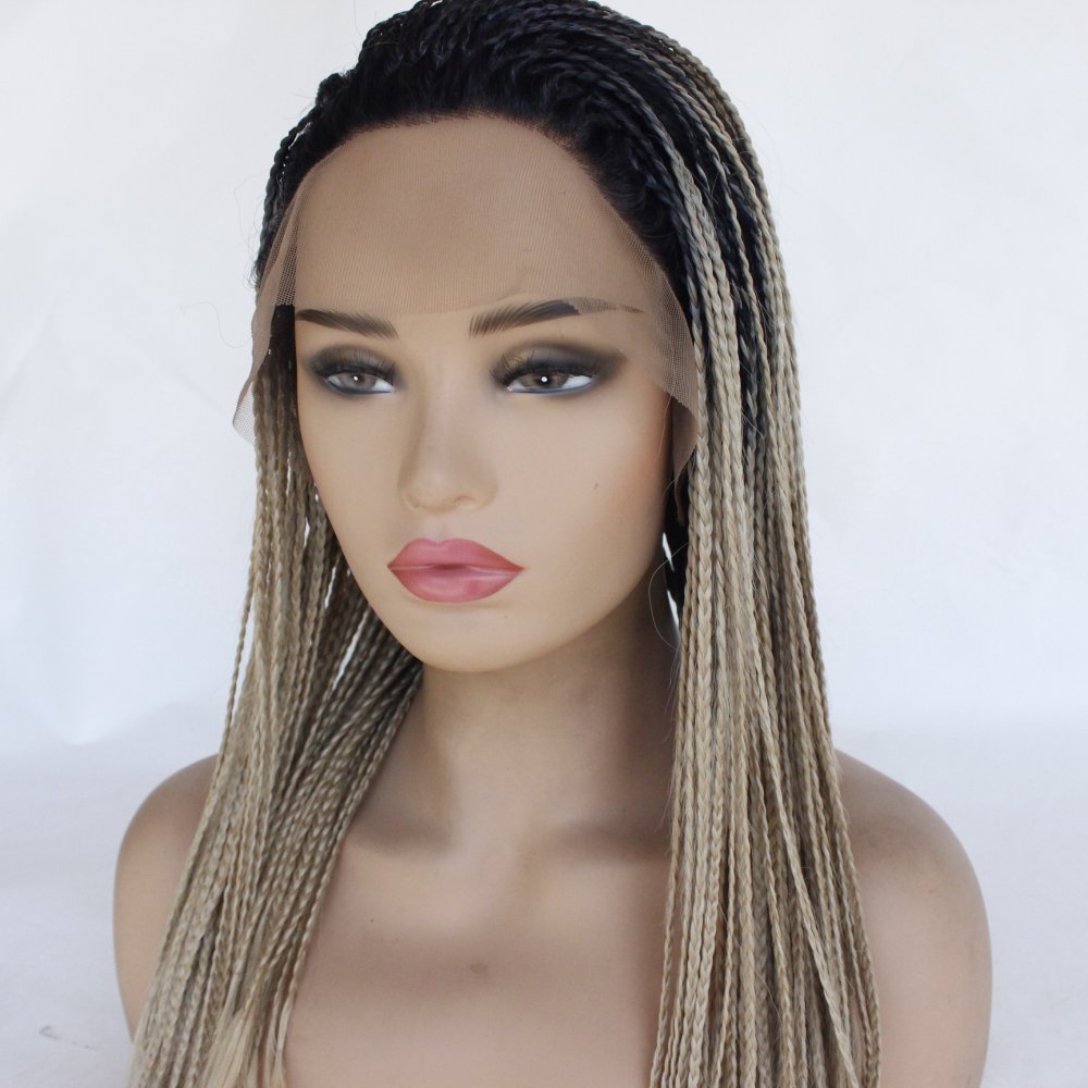 Us 79 69 3 Twists Braided Lace Wigs Ombre Natural Hairline With