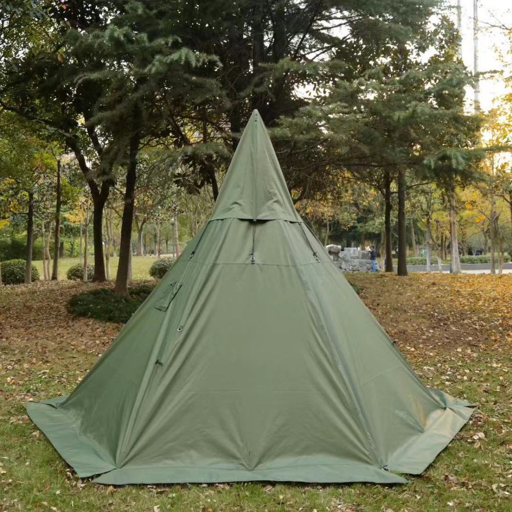 Tentsme Winter Teepee Tent With Wood Stove Jack For Cold Weather For 3 4 Person 134x134x94 Inch