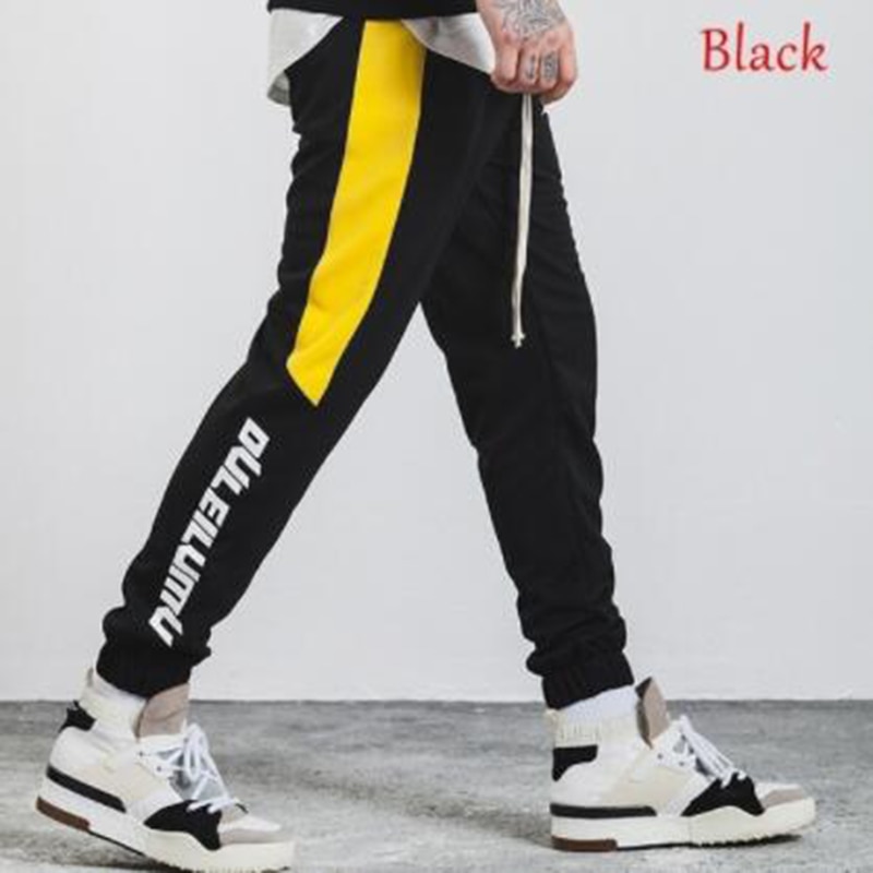 mens joggers with side stripe