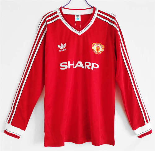 Manchester United Home Long Sleeve Retro Jersey 1986
