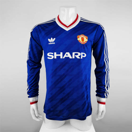 Manchester United Away Long Sleeve Retro Jersey 1986