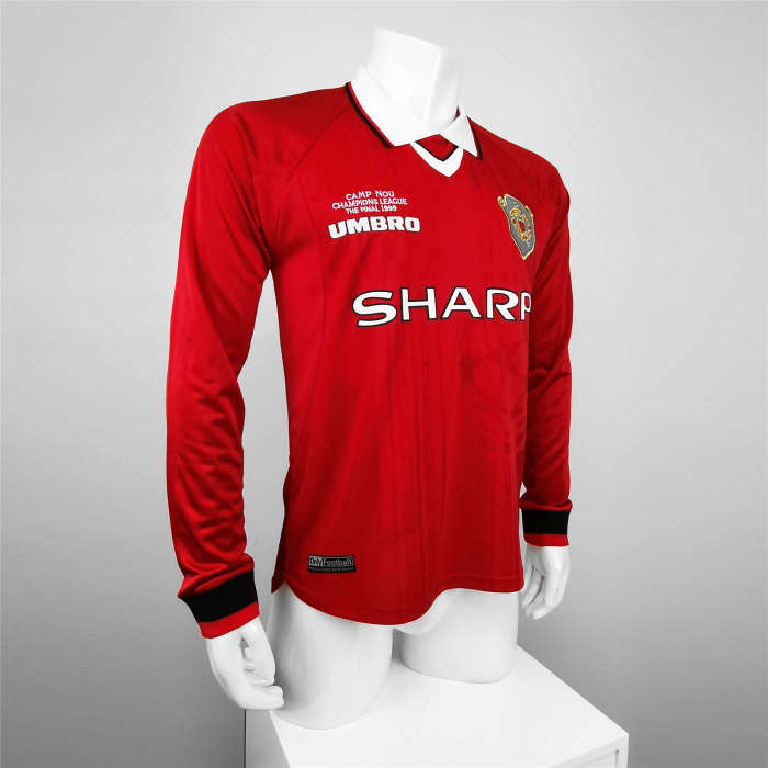 Manchester United Home Long Sleeve 1998/99 FIFA Club World Cup Retro Jersey