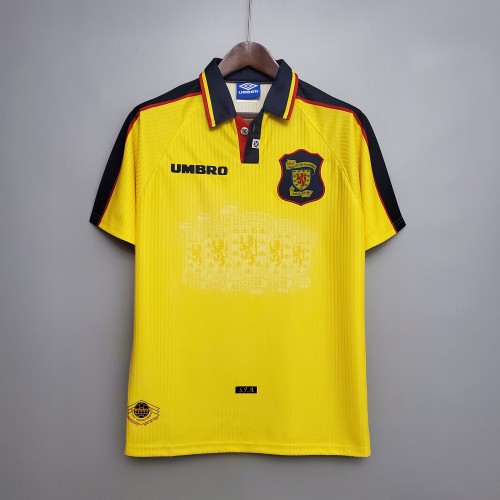 Scotland yellow Retro Jersey 96/98