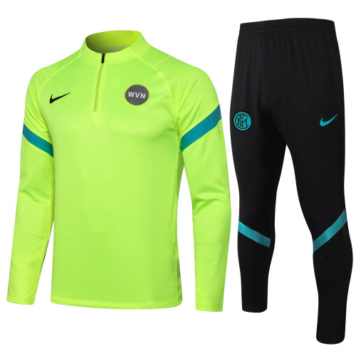 Inter Milan Training Jersey Suit 21/22 Fluorescent Green