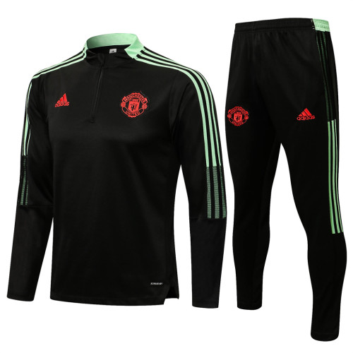 Manchester United Training Jersey Suit 21/22 Black