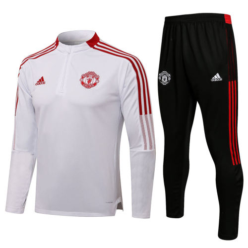 Manchester United Training Jersey Suit 21/22 White
