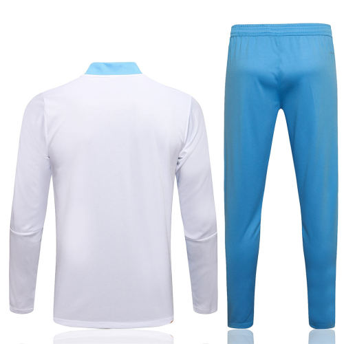 Bayern Munich Training Jersey Suit 21/22 White (Blue Edge)