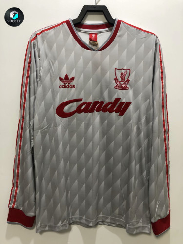 Liverpool Away Long Sleeve Retro Jersey 89/91