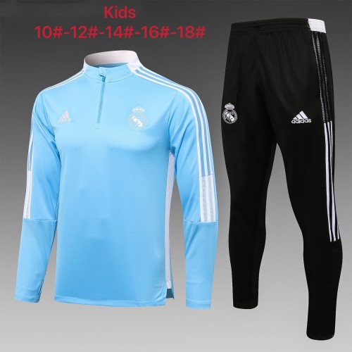 Real Madrid Kids Training Suit 21/22 Light blue
